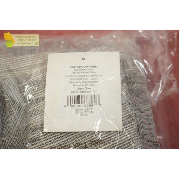 Project 62 Rod Pocket 108"x54" Richter Clipped Sheer Curtain Panel Light Gray* - Picture 4 of 4